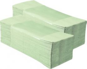 Jednotlivé papírové ručníky zelenkavé 5000ks skládané