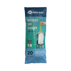 MERIDA TOP sáčky 12-15 l, bílé,zatahovací parfémované, 20 ks/role