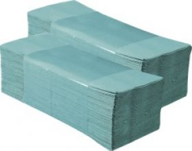Jednotlivé papírové ručníky skládané EKONOM, zelené, 5000 ks/karton, /dříve PZ71/
