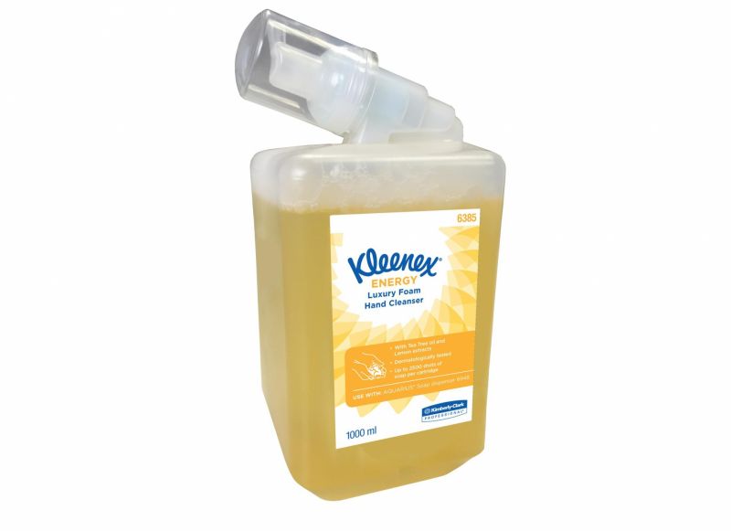 KLEENEX® ENERGY Luxusní čistící pěna na ruce - jednolitrová kazeta / žlutá / 1l