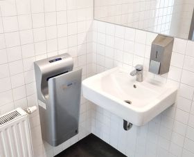 Osoušeč rukou Jet Dryer  STYLE stříbrný ABS plast