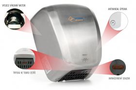 osoušeč rukou černý Jet Dryer  STORM lak