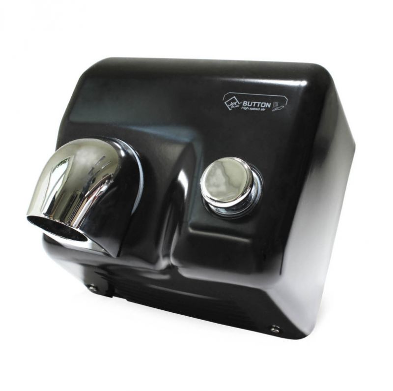 osoušeč rukou  černý Jet Dryer  BUTTON kov