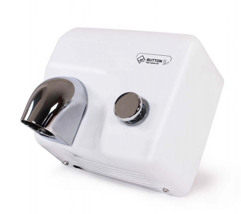 osoušeč rukou Jet Dryer BUTTON bílý kov