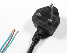 Jet Dryer Napájecí kabel - UK vidlice BS1363 (Type G) / bez konektoru, pouze kabel 3x 1,25