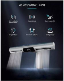Osoušeč rukou Jet Dryer  AIRTAP  lesklý chrom automatická vodovodní baterie