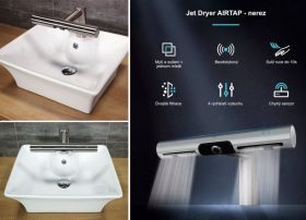 Jet Dryer AIRTAP kulatá Kartáčovaný nerez