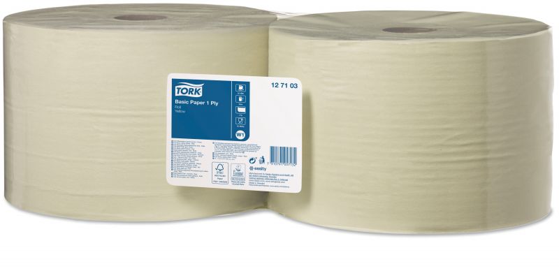 TORK 127103 – Basic papírová utěrka v roli W1, 1vr., 1190 m, 2 kusy - Karton