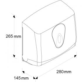 Zásobník na jednotlivé (skládané) papírové  ručníky MERIDA TOP - MINI