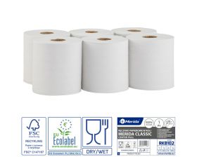 (PR16x6rol)Pap. ručníky v rolích MAXI - BÍLÉ , délka 320 m