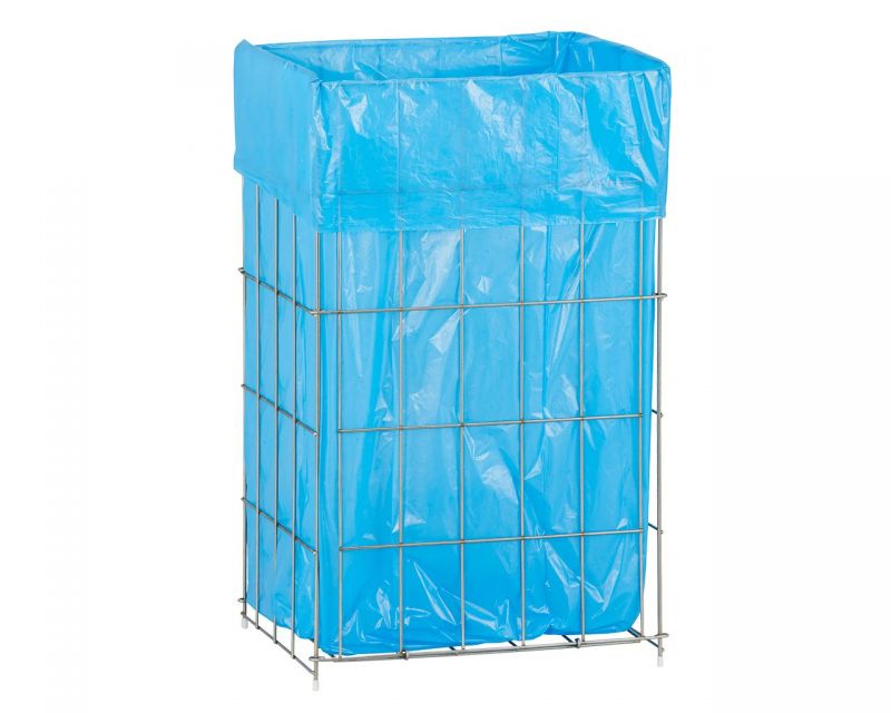 Koš na papírové ručníky drátěný nerez 47 l