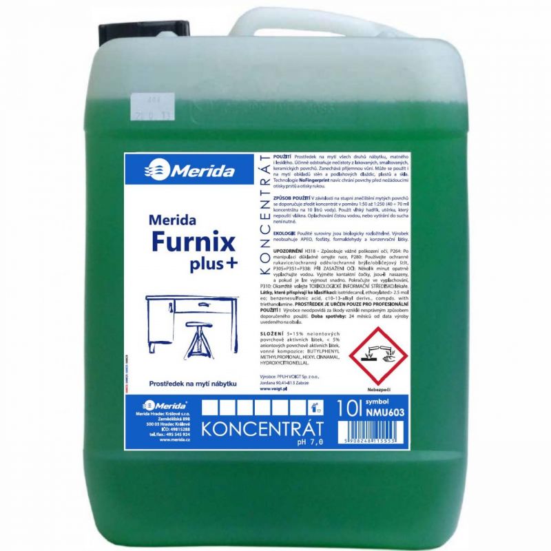 Prostředek na nábytek Merida FURNIX Plus 10 l.