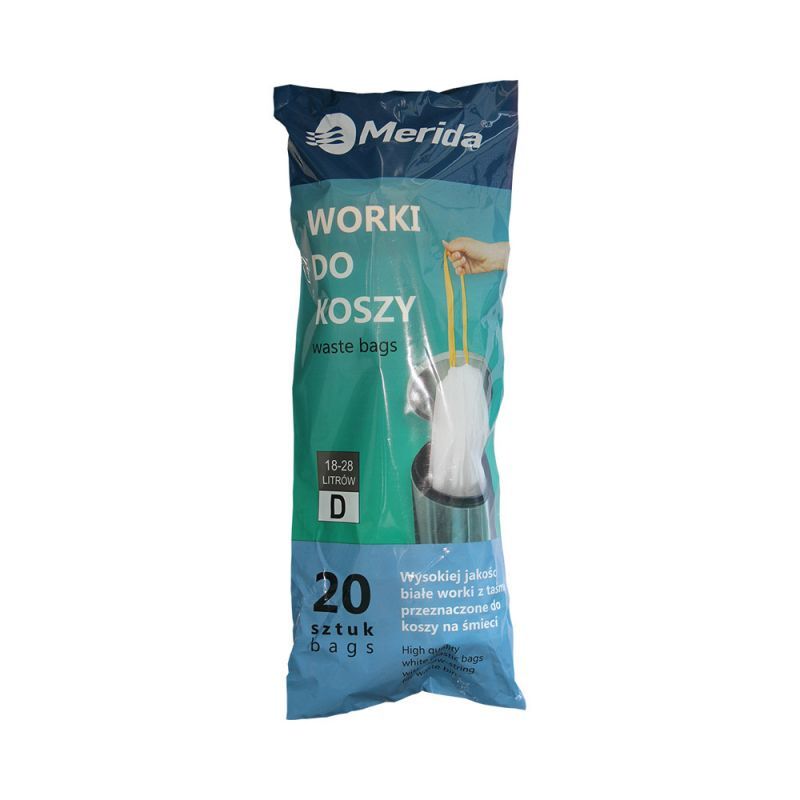 MERIDA TOP sáčky 18-28 l., bílé, zatahovací, parfémované, 20 ks/role