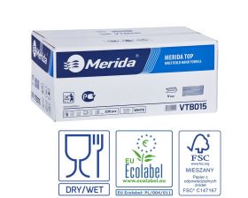 Jednotlivé papírové ručníky IDEAL, 2-vrst., 100% celulóza, 3200 ks, / karton, /dříve PZ15/