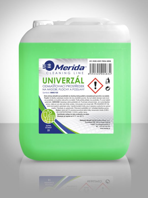 Merida univerzál odmašťovací prostředek na nádobí, plochy a podlahy, 5 l