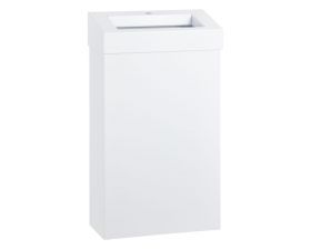 Koš závěsný otevřený bílý kov 27 l