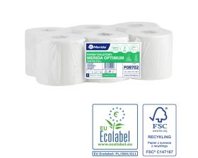 Toaletní papír MERIDA OPTIMUM FLEXI bílý 17 cm, délka 120 m, 2-vrst /bal. 6 rolí/