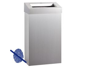 Odpadkový koš otevřený MERIDA STELLA Anti Finger Print, 27 l, nerez mat