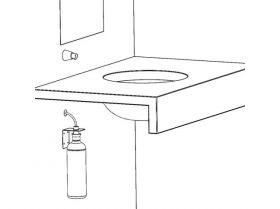 Nástěnný dávkovač tekutého mýdla, CYLINDER, bílý