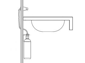 Nástěnný dávkovač tekutého mýdla, CYLINDER, bílý