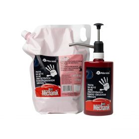 Mycí pasta MECHANIK na mytí rukou, láhev s profi pumpičkou, 500 g + náhradní náplň 1750 g