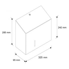 Zásobník na toaletní papír MERIDA STELLA DUO,nerez lesk, 19 cm