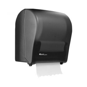 Mechanický podavač papírových ručníků MERIDA SOLID CUT, černý, MAXI role