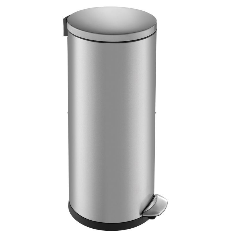 Koš kovový nášlapný TOP SILENT LUNA, matový, 30 l