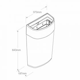 Koš závěsný MERIDA ONE 40 l otevřený, bílý
