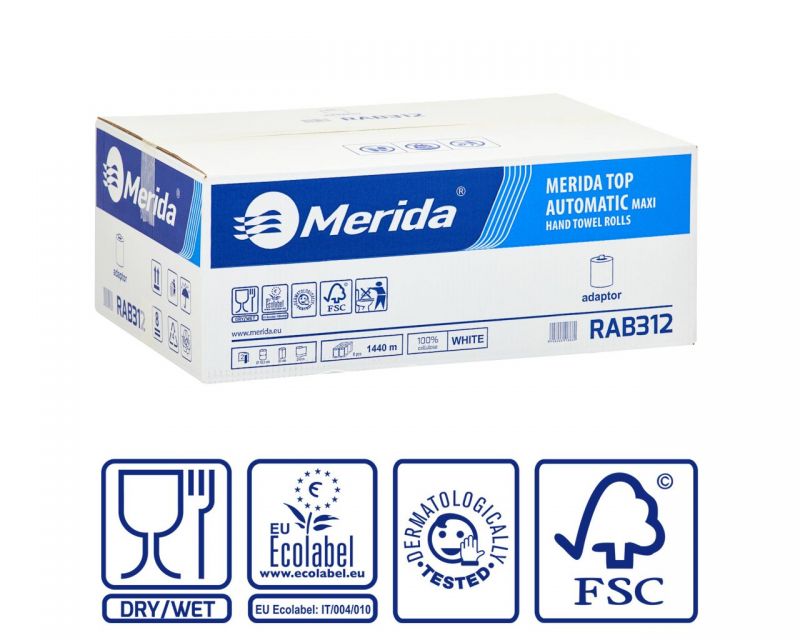 Papírové ručníky v rolích s adapt. MAXI AUTOMATIC, 2-vrst.,100%celul., 240 m, (6rolí/bal)
