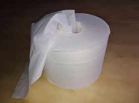 Toaletní papír MERIDA FLEXI, 100%CELULOZA, 2-vrst., výš.13,5cm, pr.18cm,180m, (12rolí/bal)