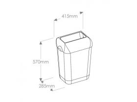 Koš závěsný otevřený MERIDA Hygiene CONTROL, 43 L