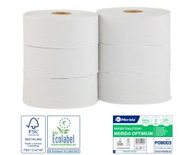 Toaletní papír OPTIMUM, 28 cm, 340 m, 2 vrstvý, bílý (6rolí/balení)