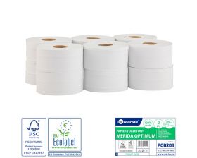 Toaletní papír OPTIMUM, 19 cm, 140 m, 2 vrstvý, bílý, (12rolí/balení)