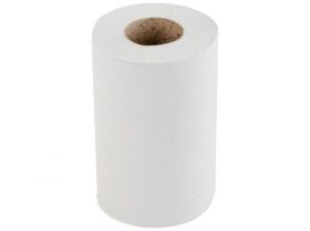 Papírové ručníky v rolích MINI - BÍLÉ, 1 vrst., délka 116 m, (12rolí/balení)