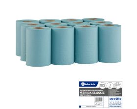 Papírové ručníky v rolích MINI - ZELENÉ, délka 90 m, (12rolí/balení)