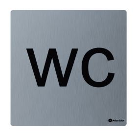Piktogram z nerez. oceli STELLA mat. - WC