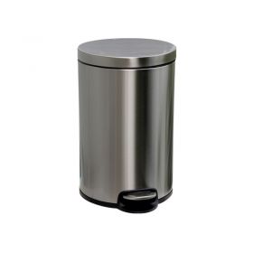 Odpadkový koš s pedálem SILENT SERENE, kovový, matový, 12 l