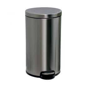 Odpadkový koš s pedálem SILENT SERENE, kovový, matový, 30 l
