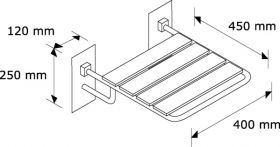 Sedátko do sprchy NEREZ lesklé