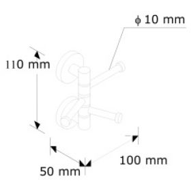 Věšák se 3 výkyvnými rameny L100