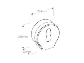 Zásobník na toaletní papír MERIDA ONE MAXI, černý