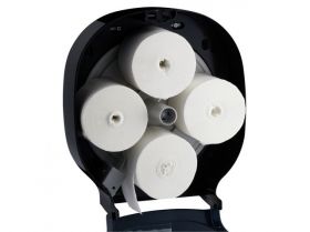 Zásobník na čtyři role toaletního papíru bez dutinky MERIDA ONE MAXI, černý