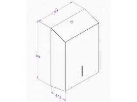Zásobník na jednotlivé ručníky NEREZ SLIM MAXI lesk