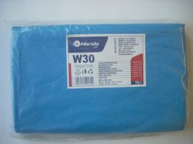 Sáčky LDPE, 30 mi, 60x90 cm, 70 l, modré, 50 ks/bal /W30N/