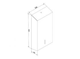 Zásobník na jednotlivé papírové ručníky MERIDA STELLA SLIM MEGA nerez černá