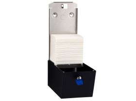 Zásobník na skládaný toaletní papír MERIDA STELLA nerez černá (kapacita až 400 listů)