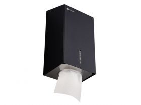 Zásobník na skládaný toaletní papír MERIDA STELLA nerez černá (kapacita až 400 listů)