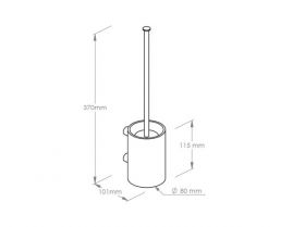 WC souprava nástěnná - malá nádoba MERIDA STELLA černá