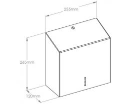 Zásobník na jednotlivé papírové ručníky MERIDA STELLA Anti-FingerPrint MAXI, nerez mat